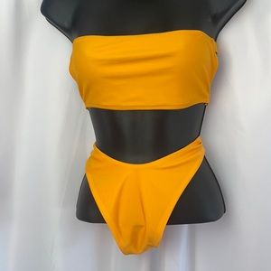Aerie yellow-orange Woman two pieces swim